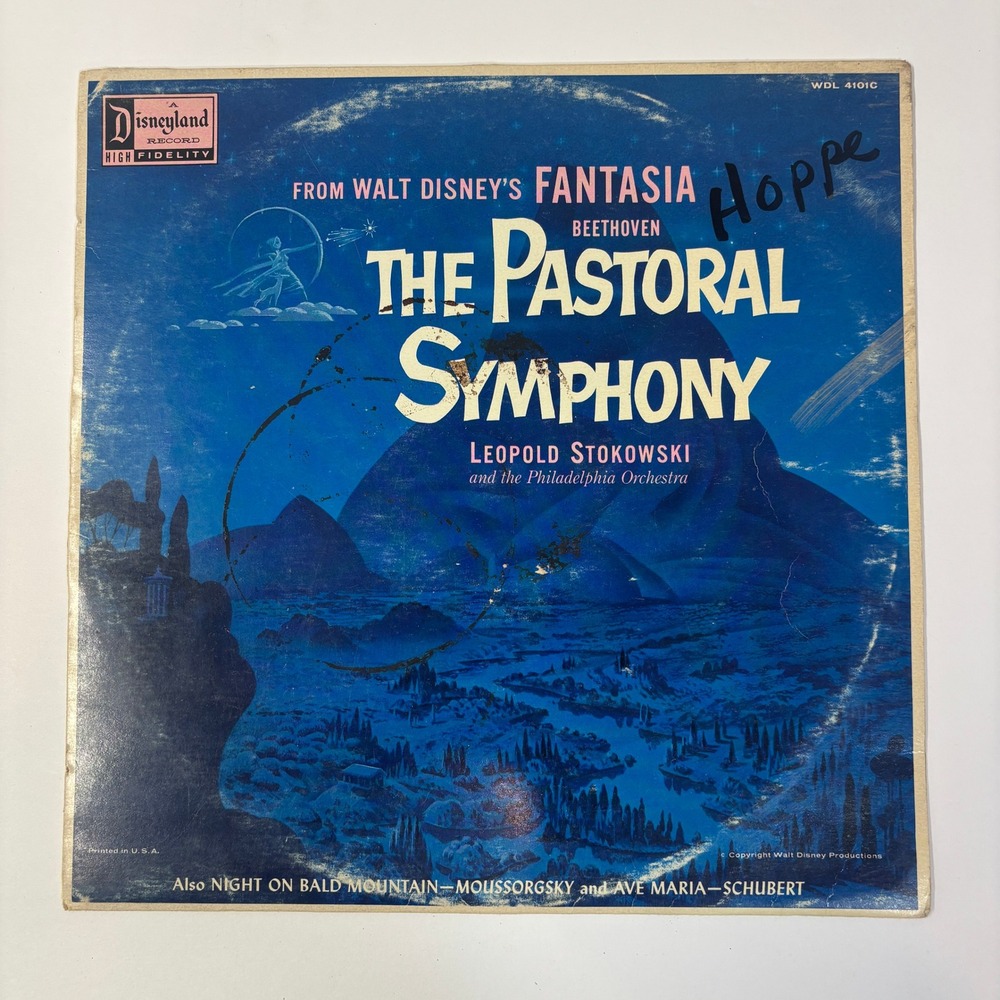 Disneyland Record Fantasia Vinyl LP Unisex 12" Blue Pastoral Symphony WDL-4101C